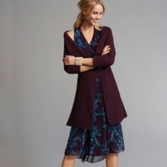 CAbi Dresses & Skirts - CABI Treasure Dress Plum Purple Paisley Size 4